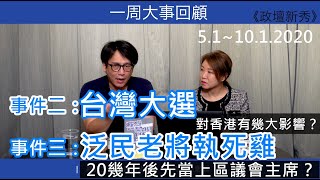 何志光 一周大事回顧(5.1-10.1.2020)#2 二：台灣大選對香港有幾大影響？｜ 三：泛民老將執死雞，20幾年後先當上區議會主席？