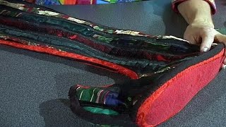 Шьем высокие лоскутные сапоги используя текстильные остатки. Мастер класс. Татьяна Лазарева
