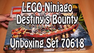 LEGO Ninjago Movie: Destiny's Bounty (Unboxing Set 70618 Ninja-Flugsegler Review deutsch Teil 1)