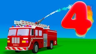 Мультик про пожарную машину. Учим цифры. Мультики зимзум