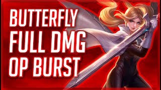 BUTTERFLY: FULL DAMAGE BUILD = OP BURST (COMMENTARY GUIDE) | AOV / 펜타스톰 / ROV / Liên Quân Mobile