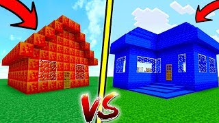 ДОМ ИЗ ЛАВЫ ПРОТИВ ДОМА ИЗ ВОДЫ В МАЙНКРАФТ ! БИТВА ДОМОВ | НУБ ПОСТРОИЛ ДОМ | MINECRAFT МУЛЬТИК