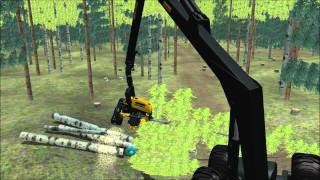 Ponsse Fox Felling Trees