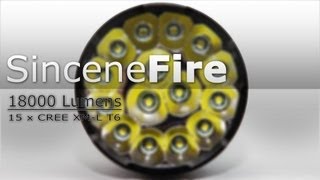 Супер фонарь! Новинка 2013 года. SinceneFire. 18000 Lumens (15x CREE XM-L T6)