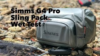 Simms G4 Pro Sling Pack Wet Test