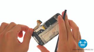 Замена Шлейфа на кнопку включения с микрофоном iPhone 4.