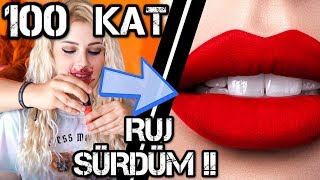 100 KAT RUJ SÜRDÜM !! (NOT MY ARMS CHALLENGE)