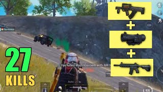 GROZA + M4 + 6x SCOPE MADNESS | 27 KILLS SOLO VS SQUAD | PUBG MOBILE