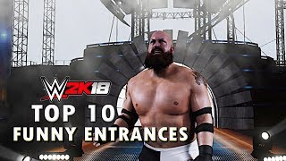 WWE 2K18 - Top 10 Funniest Entrances "GIMMICK SWAP" The Shield, Triple H, Lesnar & More! (PS4 & XB1)