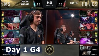 Flash Wolves vs Fnatic | Day 1 LoL MSI 2018 Main Event Group Stage | FW vs FNC