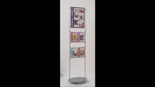 360 degree view of poster and leaflet stand