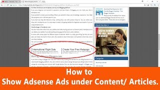 How to Insert ads within your post content/Articles in Wordpress/ Blogger