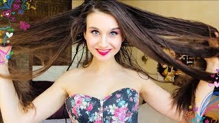 ASMR in corset. Putting mask and long hair brushing. Wet-hair  flipping, brushing with fingers, Full
