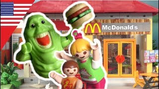 Playmobil english - The Ghostbusters at McDonalds – Kids Film by the Hauser Family
