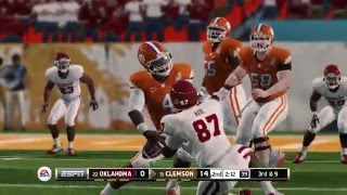 Oklahoma vs Clemson 2015 Capital One Orange Bowl - Playoff Semi Final