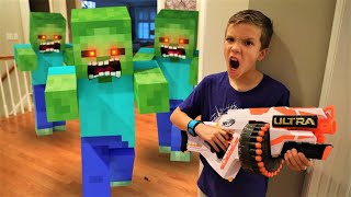 Minecraft Invasion!  Omega Sends New Ultra Nerf Blaster to Payback Time