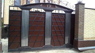 Красивые "откатные",раздвижные ворота.
