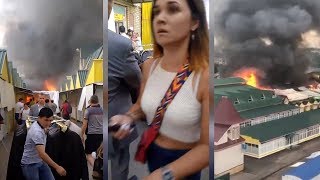 В центре Энгельса горит вещевой рынок