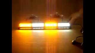 Fire Ambulance Police Vehicle Windshield 16 LED Amber/White Strobe Light