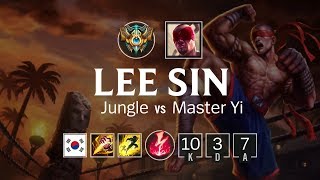 Lee Sin Jungle vs Master Yi - KR Challenger Patch 8.12
