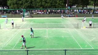 '15　全国中学校ソフトテニス大会(山形全中)　男子団体戦　準決勝　1-2