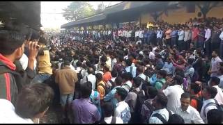 Angry Commuters Block Rail Traffic In Titwala Railway Station