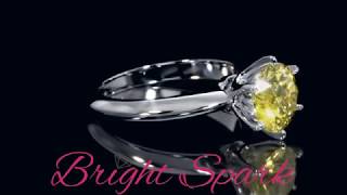 Помолвочное кольцо в дизайне Тиффани с желтым муассанитом 2 карата Marietta от Bright Spark