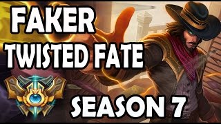 SKT T1 Faker TWISTED FATE vs ZED MID - Ranked Challenger Korea