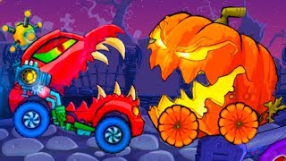 ХЭЛЛОУИН в игре Машина ест машину! Тыквы в Car Eats Car 3 #59 Хищные машины с Кидом на МК
