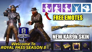 Pubg Mobile Season 8 Royal Pass Concepts New Items Gunskins,Outfits,free Emotes And Lots More