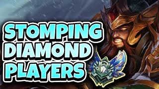 STOMPING DIAMOND ELO!! ONE TRYNDAMERE VS ALL - League of Legends Full Gameplay