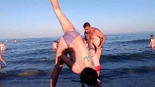 ВЛОГ : МОЯ ГИМНАСТИКА на МОРЕ / Видео Для девочек ПЕРВОЕ ВИДЕО на Море Rest at the sea ХГ