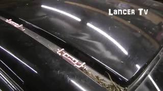 как снять молдинги с крыши Lancer X