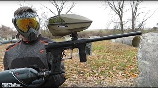 Planet Eclipse Etha 2 Paintball Gun with Spire III loader shooting