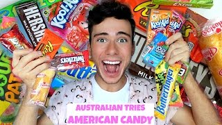 AUSTRALIAN TRIES AMERICAN CANDY!!! (ULTIMATE TASTE TEST)