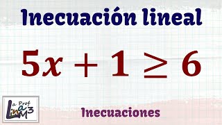 Inecuacion lineal | Explicada paso a paso | La Prof Lina M3