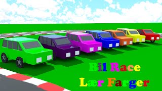 Biler | Bil Race | Lær farger |  Barne TV | Barnkanal | Norsk