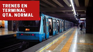 Metro de Santiago | Trenes Alstom NS74 y NS93 en terminal provisional Quinta Normal L5 (2019)