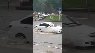 Потоп в Белгороде после дождя