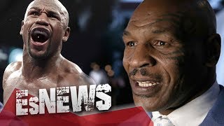 Mike Tyson Swings At Floyd Mayweather & Floyd Doesn't Even Flinch - EsNews Boxing
