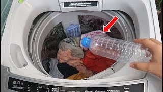 今天才知道，把塑料瓶丟進洗衣機裏，還有這麽神奇的作用，學會受用一生！