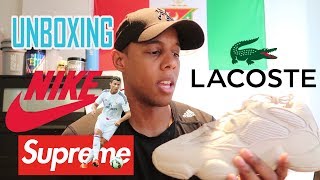 SUPREME X LACOSTE UNBOXING & (YEEZY 500+AM 97 CR7)