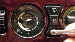 Замена лампочки подсветки блока переключателей печки w202 w210