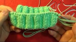 ОТВОРОТ ДЛЯ ШАПКИ СПИЦАМИ/МАСТЕР КЛАСС/knitting hat with circular needles for beginners
