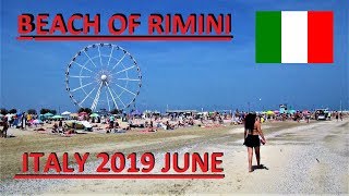 BEACH OF RIMINI ITALY 2019 JUNE