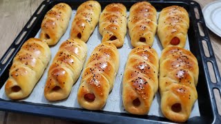 Домашние булочки с сосисками / ??