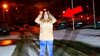 ГИГАНТСКАЯ ЛУЖА + МАШИНА = ОЧЕНЬ МОКРАЯ ДЕВУШКА ПРАНК
