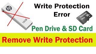 Write Protection error fix pen drive and micro sd card