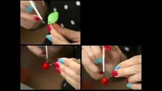 Мастер-класс по лепке из пластики - сережки вишни