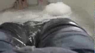 candy custard bath in jeans